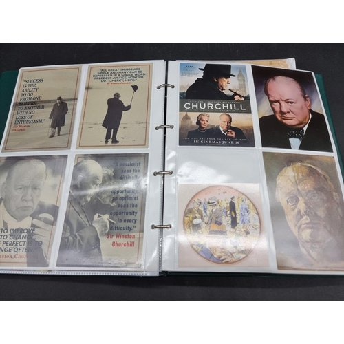 265 - WINSTON CHURCHILL: an album of postcards and ephemera related, approx 128 items. (Album)... 