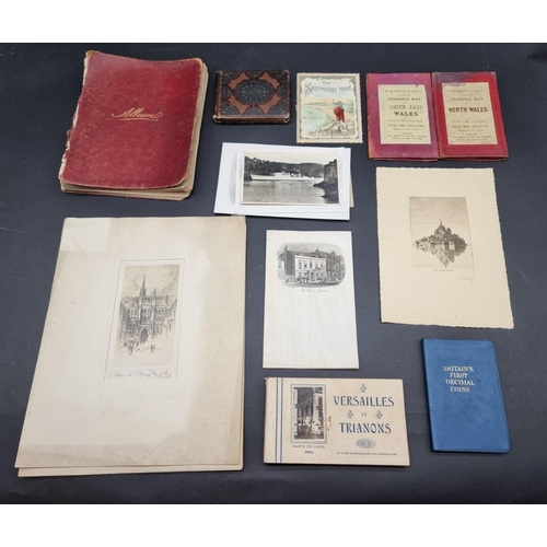 276 - MISCELLANY: two early 20thc albums of drawings and autographs, together with misc. postcards and oth... 