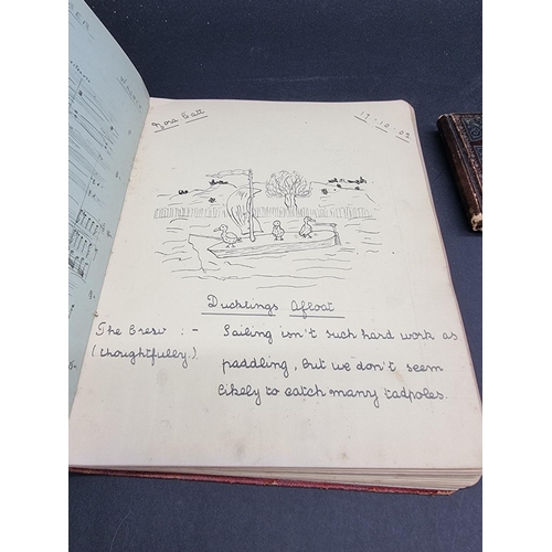 276 - MISCELLANY: two early 20thc albums of drawings and autographs, together with misc. postcards and oth... 