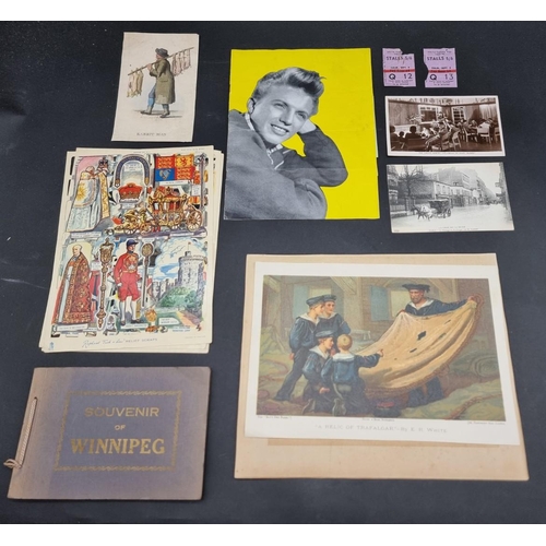 276 - MISCELLANY: two early 20thc albums of drawings and autographs, together with misc. postcards and oth... 