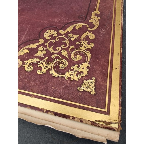 277 - ALBUM OF WATERCOLOURS: a fine mid-Victorian album, elephant folio, full crimson morocco ornatel... 