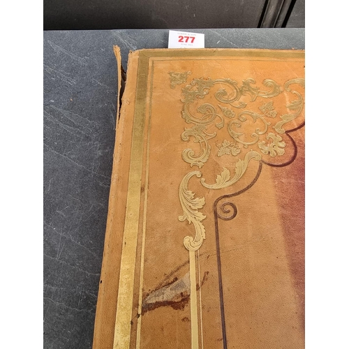 277 - ALBUM OF WATERCOLOURS: a fine mid-Victorian album, elephant folio, full crimson morocco ornatel... 