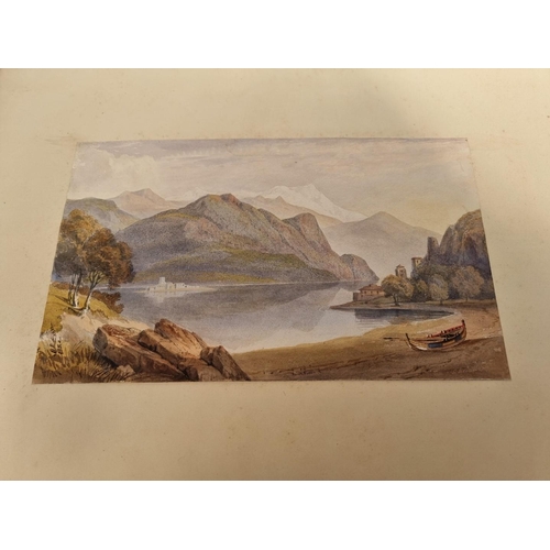 277 - ALBUM OF WATERCOLOURS: a fine mid-Victorian album, elephant folio, full crimson morocco ornatel... 