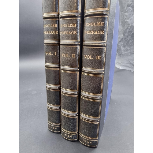 33 - BINDINGS: 'The English Peerage; or, a view of the ancient and present state of the English nobi... 