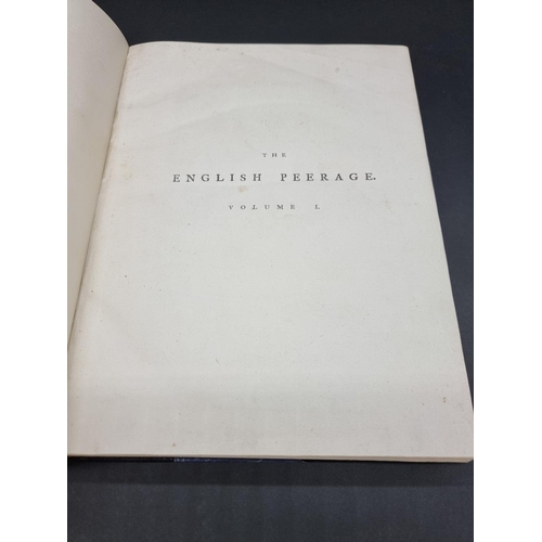 33 - BINDINGS: 'The English Peerage; or, a view of the ancient and present state of the English nobi... 