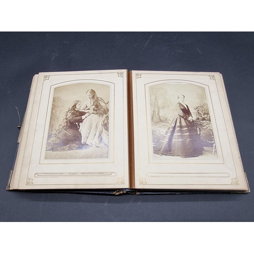 36 - CARTE DE VISITE ALBUM: a mid-Victorian album containing numerous window mounted cdv & cabinet ca... 