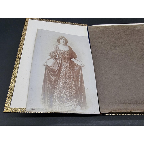 36 - CARTE DE VISITE ALBUM: a mid-Victorian album containing numerous window mounted cdv & cabinet ca... 