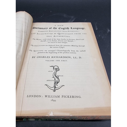 40 - RICHARDSON (Charles): 'A New Dictionary of the English Language, combining Explanation with Ety... 