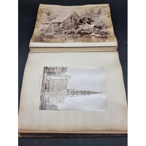 42 - PHOTOGRAPH ALBUM: EUROPEAN TOUR: late 19thc album, densely filled with albumen-print photograph... 