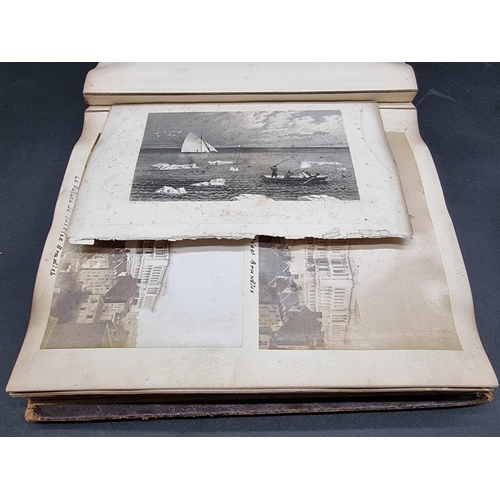 42 - PHOTOGRAPH ALBUM: EUROPEAN TOUR: late 19thc album, densely filled with albumen-print photograph... 