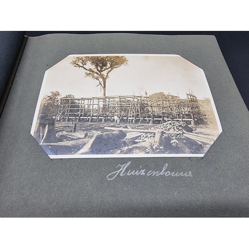 47 - INDONESIA: PHOTOGRAPH ALBUM: containing approx 200 corner mounted original photographs mostly of col... 