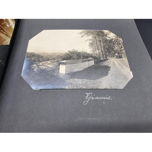 47 - INDONESIA: PHOTOGRAPH ALBUM: containing approx 200 corner mounted original photographs mostly of col... 