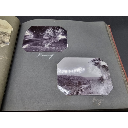 47 - INDONESIA: PHOTOGRAPH ALBUM: containing approx 200 corner mounted original photographs mostly of col... 