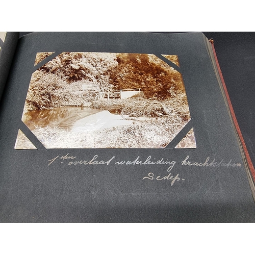 47 - INDONESIA: PHOTOGRAPH ALBUM: containing approx 200 corner mounted original photographs mostly of col... 