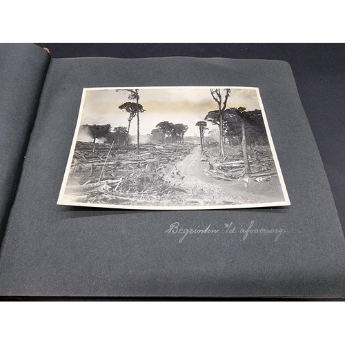 47 - INDONESIA: PHOTOGRAPH ALBUM: containing approx 200 corner mounted original photographs mostly of col... 