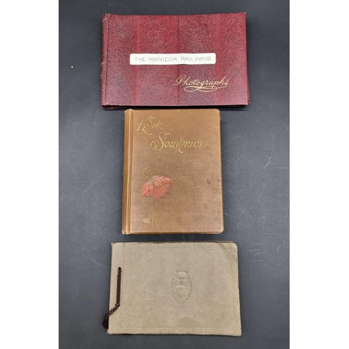 49 - PHOTOGRAPH ALBUMS: a group of 3 small format early c20 albums, to include an album of 91 b&... 