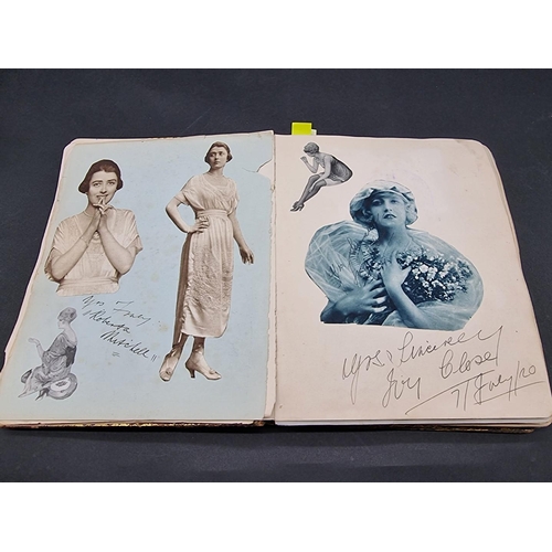 51 - SOCIETY BEAUTIES AND ACTRESSES: two autograph albums, early c20 period, many signed photographs and ... 