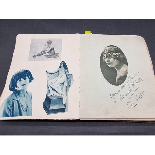 51 - SOCIETY BEAUTIES AND ACTRESSES: two autograph albums, early c20 period, many signed photographs and ... 