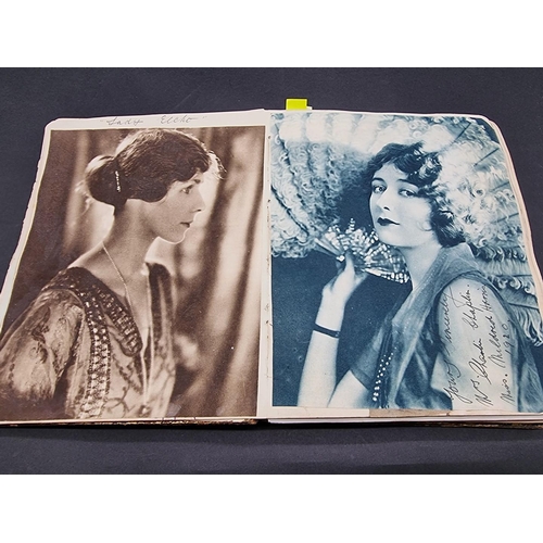 51 - SOCIETY BEAUTIES AND ACTRESSES: two autograph albums, early c20 period, many signed photographs and ... 