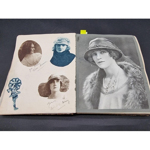 51 - SOCIETY BEAUTIES AND ACTRESSES: two autograph albums, early c20 period, many signed photographs and ... 