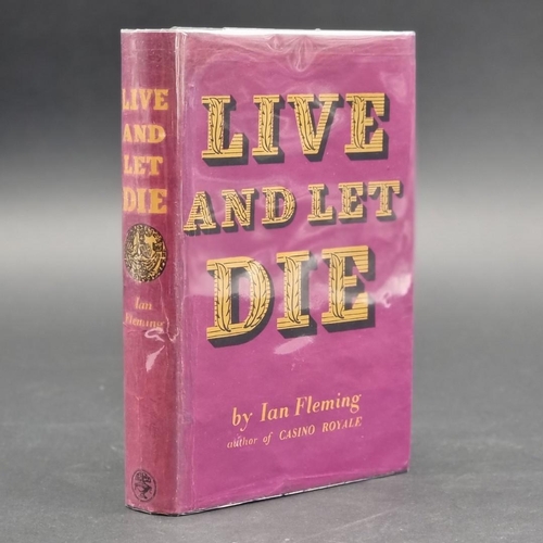 FLEMING (Ian): 'Live and Let Die', London, Jonathan Cape, 1954. FIRST EDITION: publishers black cloth gilt, a little rubbed and bumped, contemporary blue ink ownership to FFE: in a restored dustjacket, 8vo. (1)
