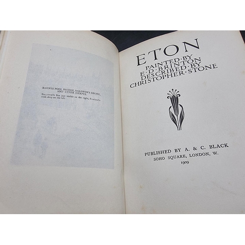 64 - ETON: MAXWELL LYTE (H C): 'A History of Eton College..', London, Macmillan, 1877: period vellum orna... 