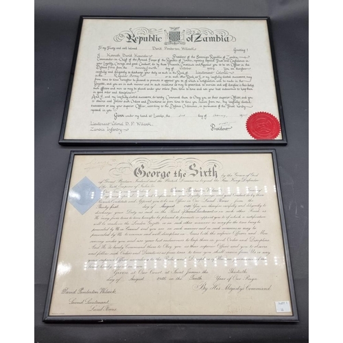 66 - MILITARY COMMISSION: George VI printed commission dated 30th August 1946, signature upper left, fram... 