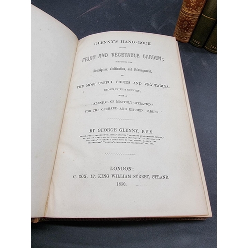 81 - GLENNY (George): 'Glenny's Hand-Book to the Fruit and Vegetable Garden..', London, C Cox, 1850:... 