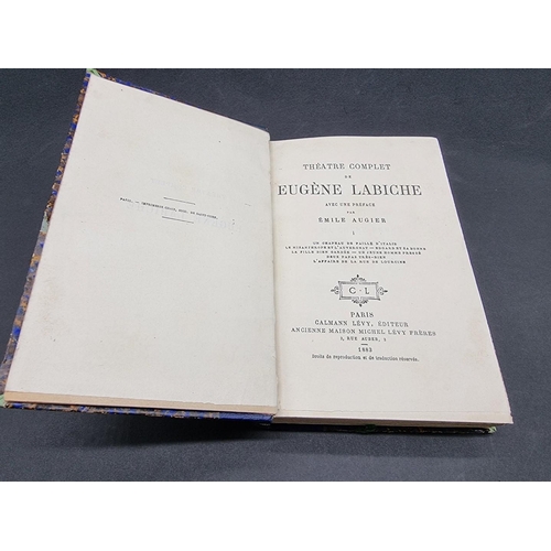 95 - BINDINGS: LABICHE (Eugene): 'Theatre Complet', Paris, 1883: 10 vols, contemporary blue half mor... 