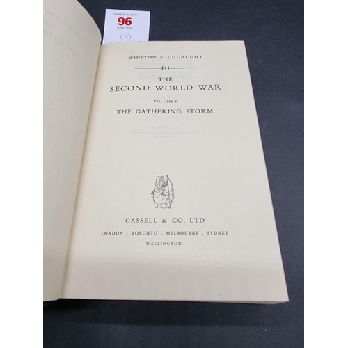 96 - CHURCHILL (Sir Winston): 'The Second World War': 6 vols, Cassell, 1949-54: mixed edition set, p... 