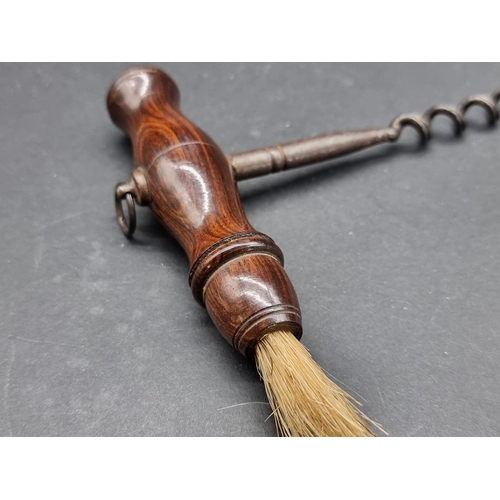 1635 - A Victorian turned wood corkscrew. 