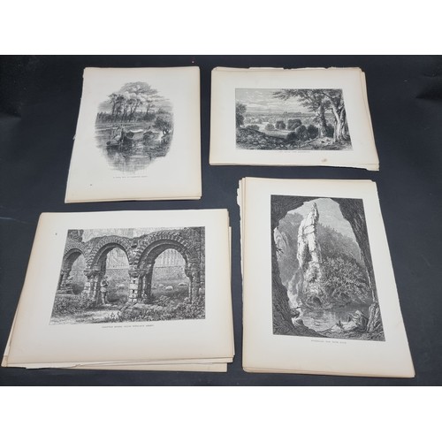 220 - PRINTS & ENGRAVINGS: a quantity in box, largely 18th-19thc, to include approx 140 views of Paris... 