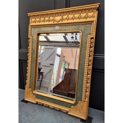 1117 - A reproduction giltwood framed pier mirror, 89.5 x 68cm.