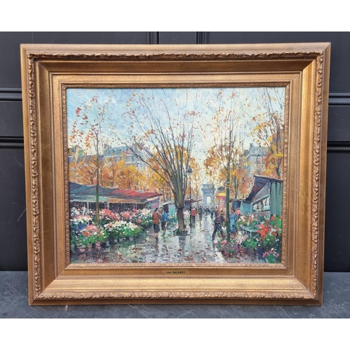 1171 - Jean Salabet, a Parisien street, signed, oil on canvas, 44 x 54cm.