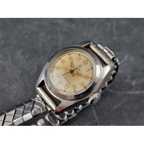 378 - A circa 1949 Tudor 'Oyster' stainless steel manual wind ladies wristwatch, 22mm, Ref. 99620, on late... 