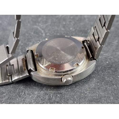 388 - A circa 1977 Seiko 'Sports' stainless steel automatic ladies wristwatch, 26mm, Ref. 2906-0170, on or... 