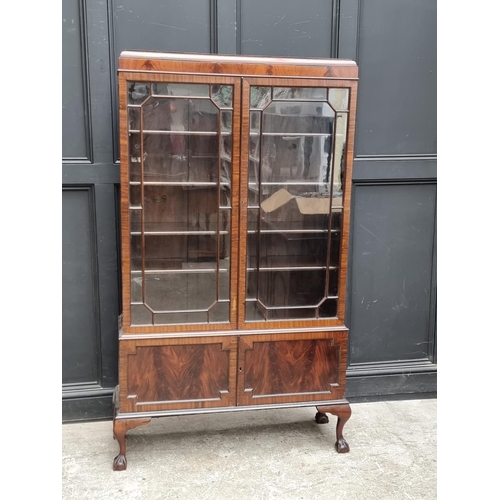 1003 - A circa 1920s mahogany bookcase, 98.5cm wide.