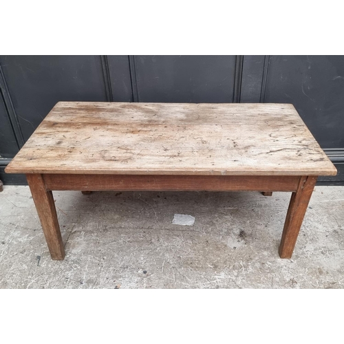 1012 - An old walnut rectangular low occasional table, 107.5cm wide.