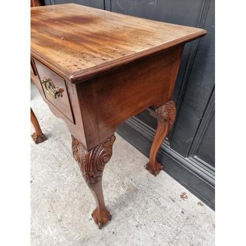 1040 - A George I/II mahogany lowboy, 77cm wide.