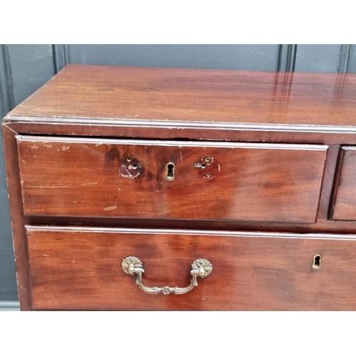 1051 - A George III mahogany caddy top chest, 82.5cm wide.