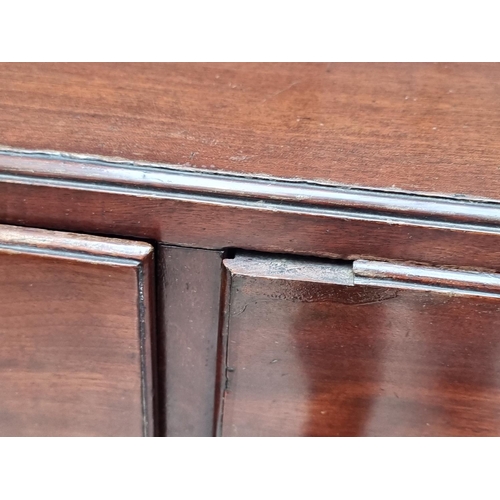 1051 - A George III mahogany caddy top chest, 82.5cm wide.