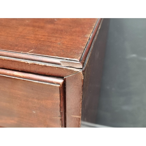 1051 - A George III mahogany caddy top chest, 82.5cm wide.