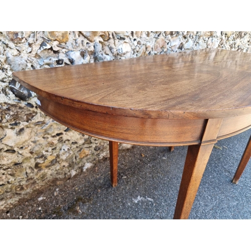 1070 - A pair of early 19th century mahogany console tables, 125.5cm wide; together with additional le... 