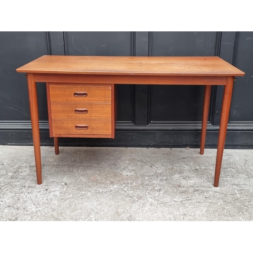 1085 - A mid-century Danish teak chest with sliding drawers, by Arne Vodder for H Sigh & Son, 120cm wid... 