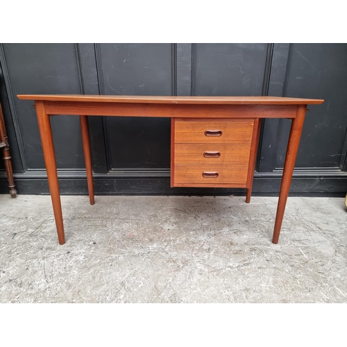 1085 - A mid-century Danish teak chest with sliding drawers, by Arne Vodder for H Sigh & Son, 120cm wid... 