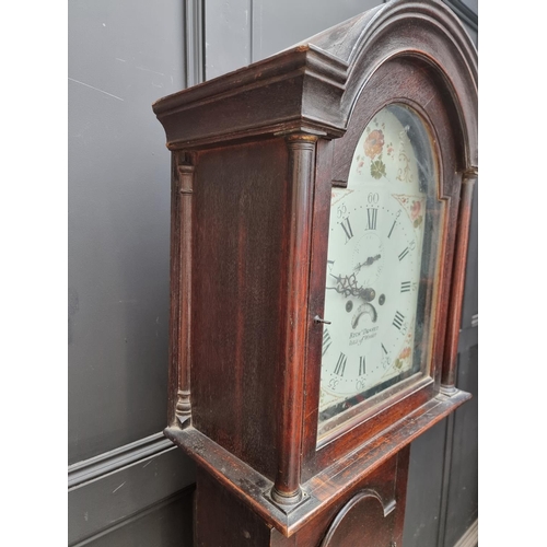 1139 - A George III mahogany eight day longcase clock, the 12in painted arched dial inscribed 'Richd Dennet... 