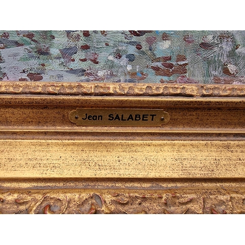 1171 - Jean Salabet, a Parisien street, signed, oil on canvas, 44 x 54cm.