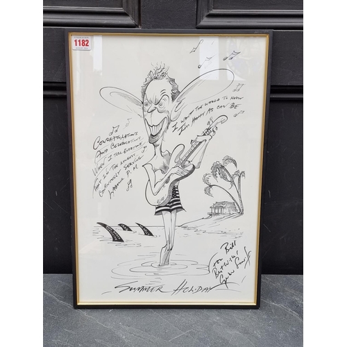 1182 - Gerald Scarfe (Cartoonist), Summer Holiday, Tony Blair, inscribed and signed, monochrome print, 48 x... 