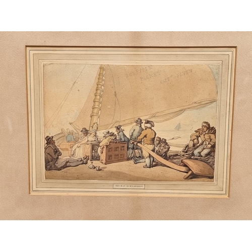 1192 - Thomas Rowlandson (1756-1827), Aboard The Dolphin Packet, Capt. Flynn, watercolour, 19 x 28cm.... 