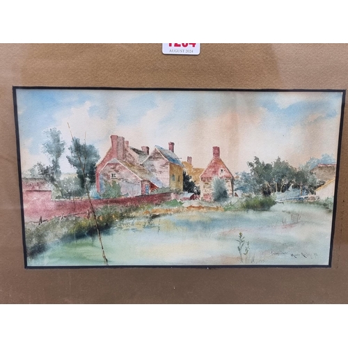 1204 - Maurice Randall, 'Throop, Dorset'; 'Ensbury, Dorset', two works, each signed and titled, watercolour... 